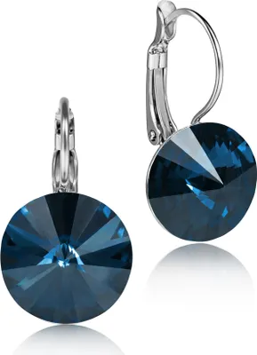 Produktbild von LUISIA® Ohrringe Rivoli mit Kristallen von Swarovski® - 12 mm | Denim Blue