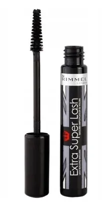 A Rimmel mascara product with its wand and bottle shown.