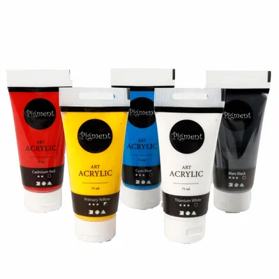 Image de Pigment Art Acrylverf Primaire Kleuren, 5x75ml
