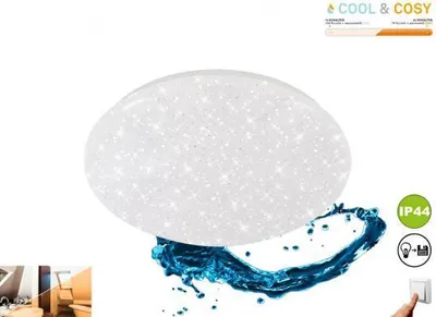 Zdjęcie produktu dla Briloner Cool & Cosy LED lampa łazienkowa ze zmianą temperatury barwowej lampa sufitowa gwieździste niebo