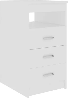 Image de vidaXL Sideboard avec tiroirs blanc 40x50x76 cm bois composite