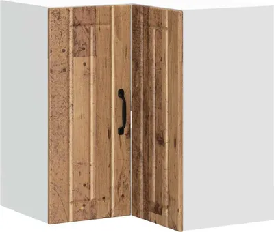 Image de Armoire d'angle murale de cuisine Lucca vieux bois