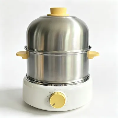 Produktbild von Eierkocher Edelstahl 400W Einsatz für 1 bis 18 Eier, Messbecher mit Eierpiekser