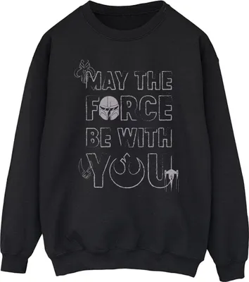 Produktbild von Star Wars - "The Mandalorian May The Force" Sweatshirt für Herren BI46771 (L) (Schwarz)