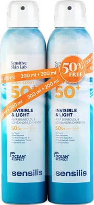 Produktbild von Sensilis Körperspray Invisible & Light Spf50+ 2x200ml