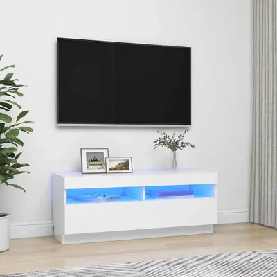 Produktbild von vidaXL TV-Schrank mit LED-Leuchten Weiß 100x35x40 cm