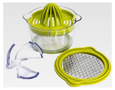 Produktbild von Manuelle Orangenpresse, vielseitige Obstpresse, Kunststoff-Messbecher für Limetten, Erdbeeren und Zitrusfrüchte