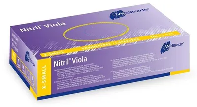 Produktbild von Nitril® ViolaUntersuchungshandschuh aus Nitril, puderfrei, X-Small (5,5) | Packung (1 Stück)