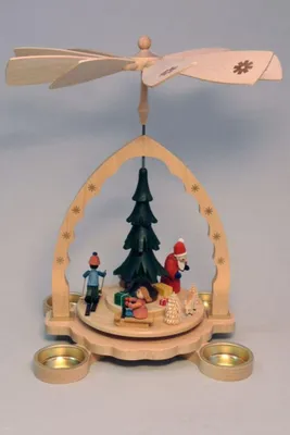 Produktbild von Tischpyramide Figuren im Weihnachtswald bunt Höhe= 27cm NEU