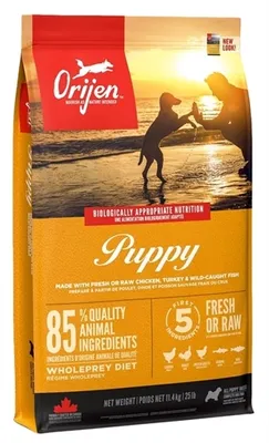 Produktbild von Orijen Puppy, Welpe, jede Rasse, Huhn, Fisch, Truthahn, 11,4 kg