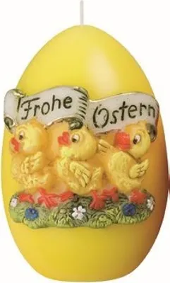 Produktbild von Eikerze "Frohe Ostern" Citron 120 x 80 mm