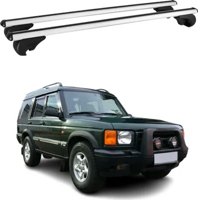 Image de Barres de toit Transversales pour Land Rover Discovery 1998-2004 Alu Argent