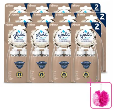 Obrázek produktu pro 12 kusů náplně do osvěžovače Glade Sense & Spray – Romantická vanilková květina – 18 ml – výhodný balení – 12 kusů