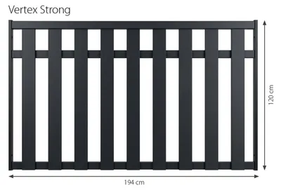 Produktbild von Minka Zaunserie Vertex Strong 194 x 120cm Aluminium Gartenzaun in Anthrazit