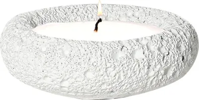 Image de Bougeoir décoratif en ciment, Moules à bougies décoratifs en ciment pour le café ou la table à manger (Blanc)