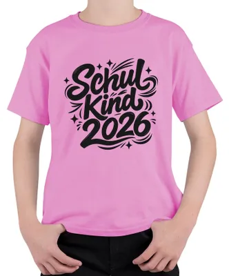 Produktbild von Schulkind 2026 Einschulung Erster Schultag Erstklässler Schultüte Kinder T-Shirt, Pink, 152
