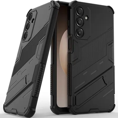 Produktbild von Armor Hülle für Samsung Galaxy A16 5G/4G Hybrid PC TPU Bumper Stoßfestes Schutzhülle mit Standfunktion Schwarz