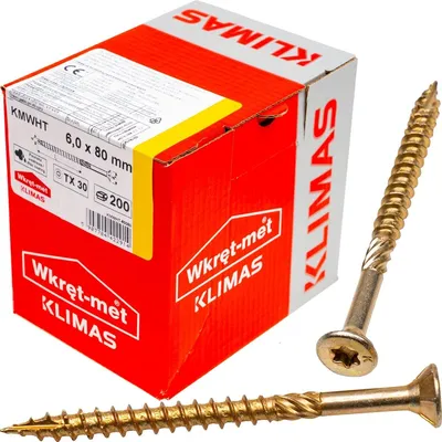 Obrázok produktu pre Tesárske skrutky KMWHT TX 6×80 do dreva a OSB 150 ks