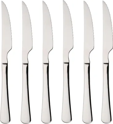 Produktbild von Edelstahl Fleischmesser - 6 Stück - 22,5 cm