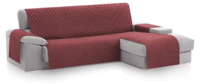 Produktbild von Sofaüberwurf MALU 240 cm L-Form, gepolstert, wasserfest, Reißverschluss, 1x Rot