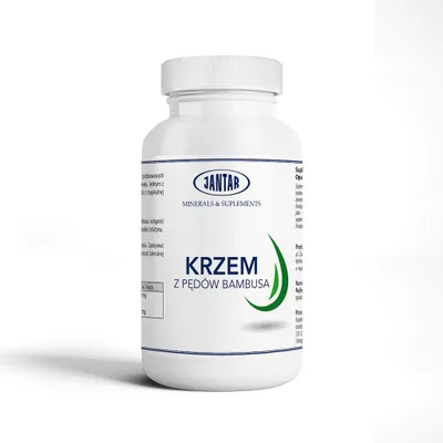KRZEM ORGANICZNY Z PĘDÓW BAMBUSA 90 KAPSUŁEK - JANTAR