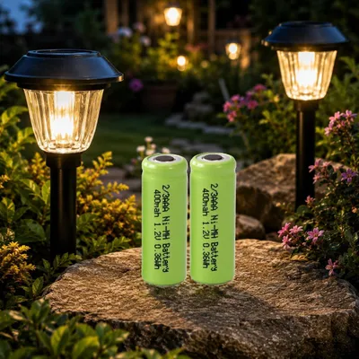 Produktbild von 2 Stück LogiCell 2/3AAA NI-MH-Akku 400mAh, 1,2V Flat Top ohne Lötfahne, Solar Batterie für Solarprodukte Solarlampen LED Gartenleuchte Wiederaufladbar