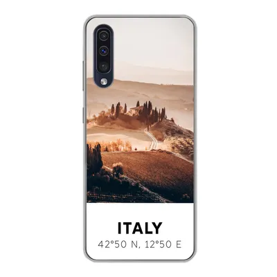 Produktbild von MuchoWow® Handyhülle Schutzhülle Hülle für Samsung Galaxy A30s Toskana - Italien - Sommer Silikon Softcase Handy Hülle - Karteninhaber