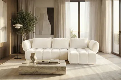Image de Sofiland Savio Canapé d'Angle Lounge 250x168cm Droite  crème