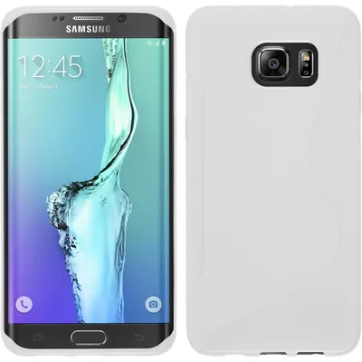 Produktbild von PhoneNatic Case kompatibel mit Samsung Galaxy S6 Edge Plus - weiß Silikon Hülle S-Style Cover