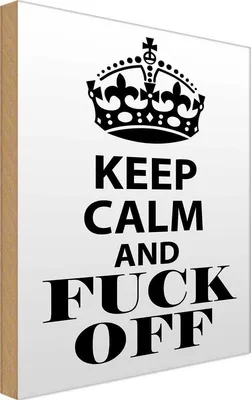 Produktbild von vianmo Holzschild 40x30 cm Keep Calm and fuck off