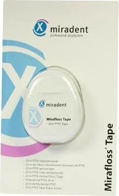 Obrázek produktu pro Zubní nit Miradent Mirafloss Tape s teflonovým povrchem. 20 m