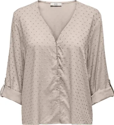 Productafbeelding van Blouse met kantkraag, knoopsluiting en wijde mouwen | Maat L