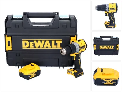 Zdjęcie produktu dla Akumulatorowa wiertarko-wkrętarka udarowa DeWalt DCD 805 NT 18 V 90 Nm bezszczotkowa + 1x akumulator 5,0 Ah + TSTAK - bez ładowarki