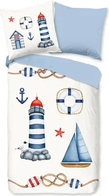 Produktbild von Duvet cover Pure 135x200 + 1* 80x80 cm - maritime