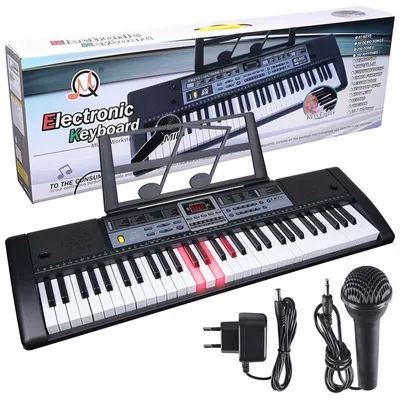 Productafbeelding van MQ 6136L - Keyboard met microfoon, ontworpen voor kinderen om te leren piano spelen
