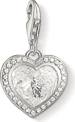 Produktbild von Thomas Sabo Damen-Charm-Anhänger Herz Charm Club 925 Sterling Silber Zirkonia weiß 1362-051-14