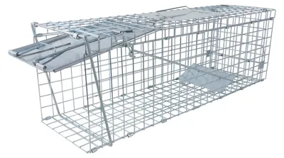 Image de Piège à souris en cage - Piège à animaux vivants - Pour une utilisation intérieure et extérieure - Réutilisable - Respectueux des animaux - Pliable avec une porte individuelle