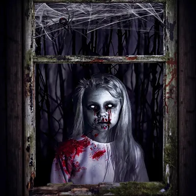 Produktbild von Halloween Fensterdekoration, gruseliges Vorhang, 79×120 cm, für Halloween