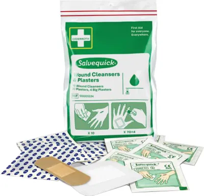 Immagine prodotto di CEDERROTH 510005534 CEDERROTH Salvequick Detergente per ferite e cerotti, in bustina