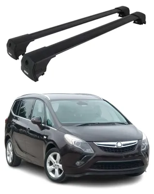 Produktbild von Dachträger Grundtäger für Opel Zafira C Tourer 2011-2019 Aluminium Schwarz 2 tlg