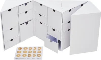 Obrázok produktu pre Skriňa s 24 zásuvkami, vrátane zlatých číslovacích nálepiek