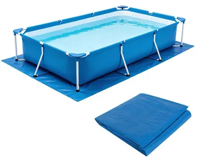 Productafbeelding van Zwembadzeil, 445 x 254 cm, zwembadonderlegger voor opblaasbare zwembaden