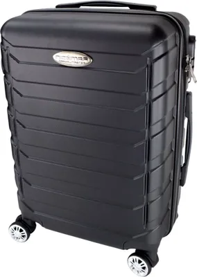 Produktbild von Hartschalenkoffer Kunststoff Reisekoffer Trolley mit Rollen 360° drehbar, Koffer (Typ):Schwarz - 55 x 38 x 23 cm