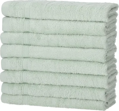 Produktbild von 8er Pack Gästehandtücher 30x50 cm Baumwolle Weich Frottee Unifarben Saugfähig, Farbe:mint