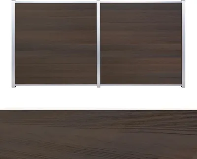 Immagine prodotto di TeJe SKÄR BPC-Steckzaunsystem, Schwedenprofil 1796 x 146 x 20 mm 12 Zaunlamellen Holzdekor Mocca