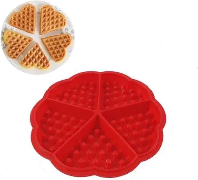 Obrázok produktu pre Silikónová forma na vafle v tvare srdca s 5 priehlbinami, forma na koláče, príslušenstvo na pečenie DIY