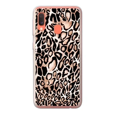 Produktbild von MuchoWow® Handyhülle Schutzhülle Hülle für Samsung Galaxy A20e Panther Druck - Schwarz - Flecken Silikon Softcase Handy Hülle - Abdeckung