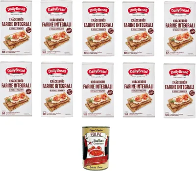 Produktbild von DailyBread Knäckebröd Vollkorn-Roggen- und Weizenmehl 10x375 g+ Italian Gourmet polpa 400g