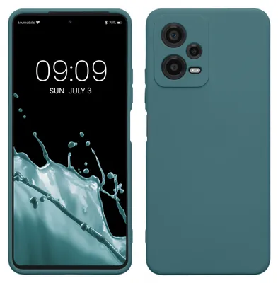 Zdjęcie produktu dla etui kwmobile Slim Case kompatybilne z etui Xiaomi Redmi Note 12 5G / POCO X5 5G - silikonowe etui na telefon komórkowy Arctic Night