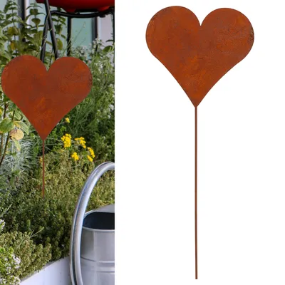 Produktbild von *V* Gartenstecker Herz, rusty, L, ca. 80cmH
